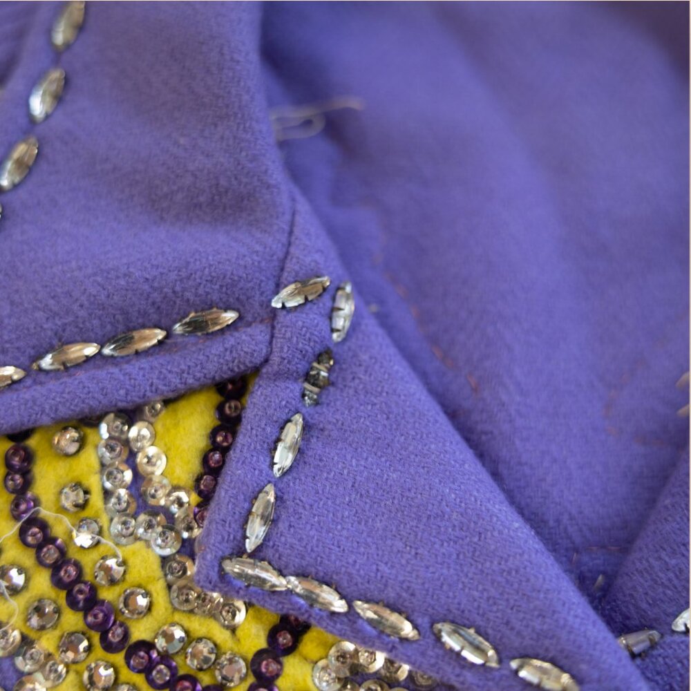 Vintage 1950s Rodeo Queen Western Suit – Custom Purple & Gold Sequin - Picture 15 of 17